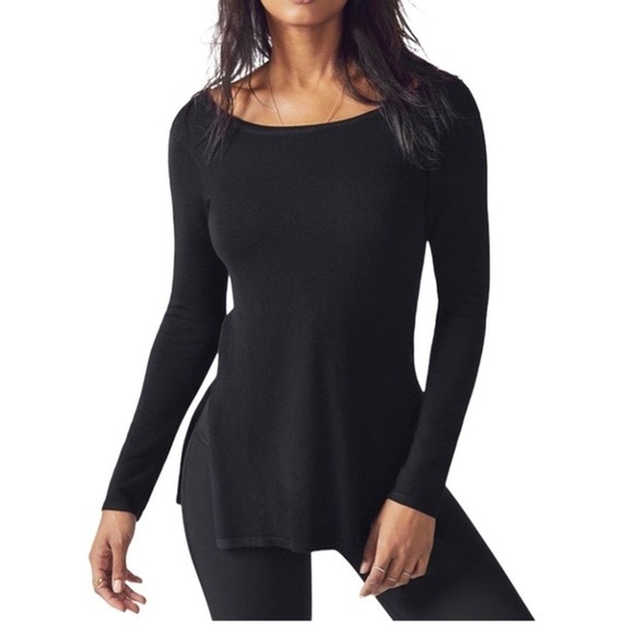 Fabletics Sweater Womens XS‎ Black Emerson Cowl Back Casual Athleisure Commute - Picture 9 of 10